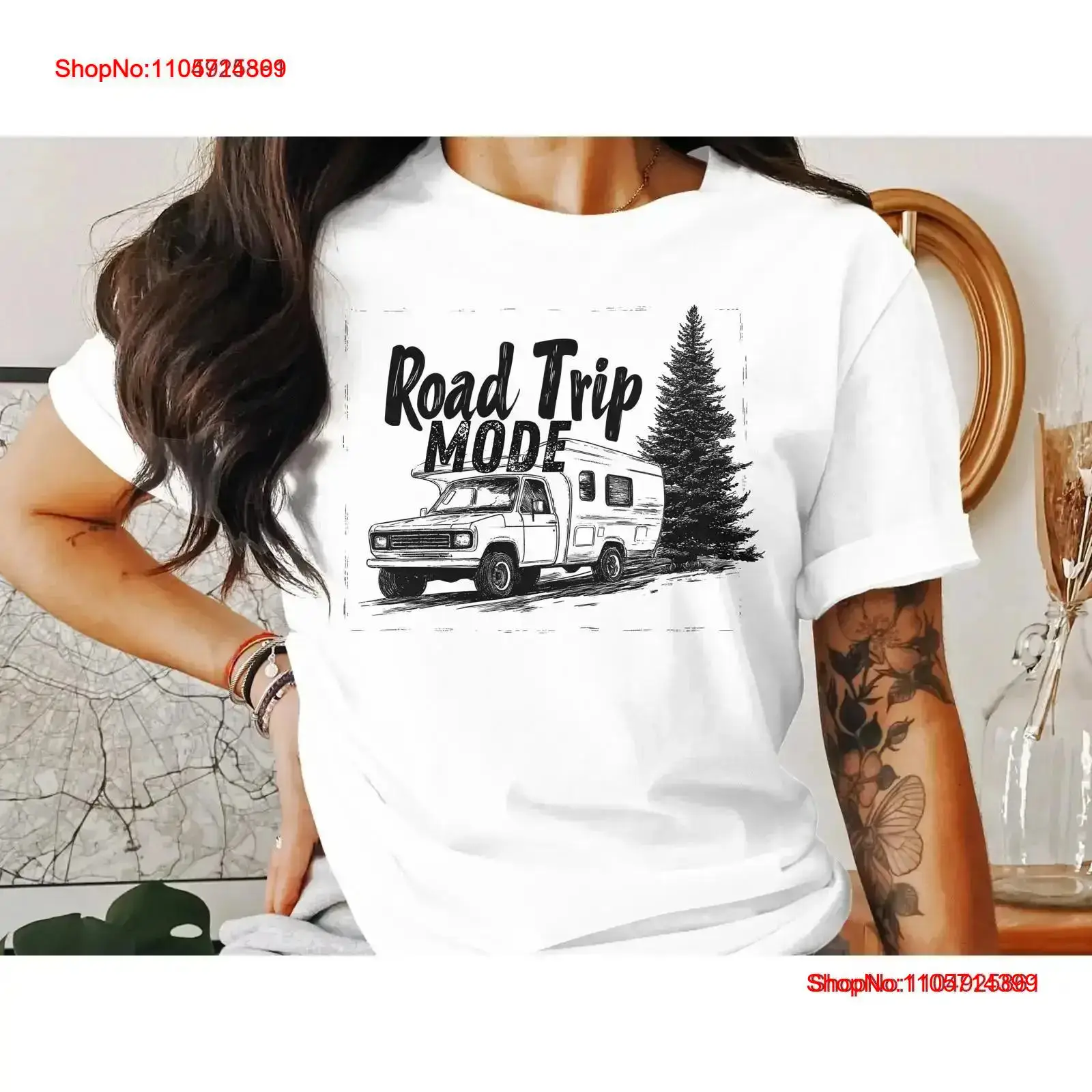 Outdoor Adventure Rv - Yolculuk Modu Tişörtü Kamp Karavan Hayatı