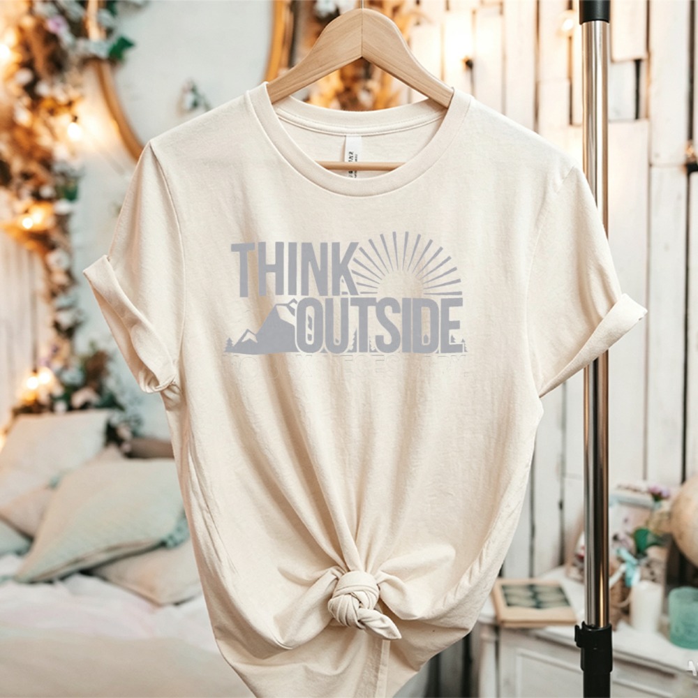 Outdoor Adventure Quotes - Think Outside Sun Mountain Grafik Tişört