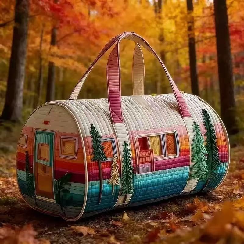 Vintage Karavan Desenli Kapito - Outdoor Adventure Rv incelemesi ve fiyatı