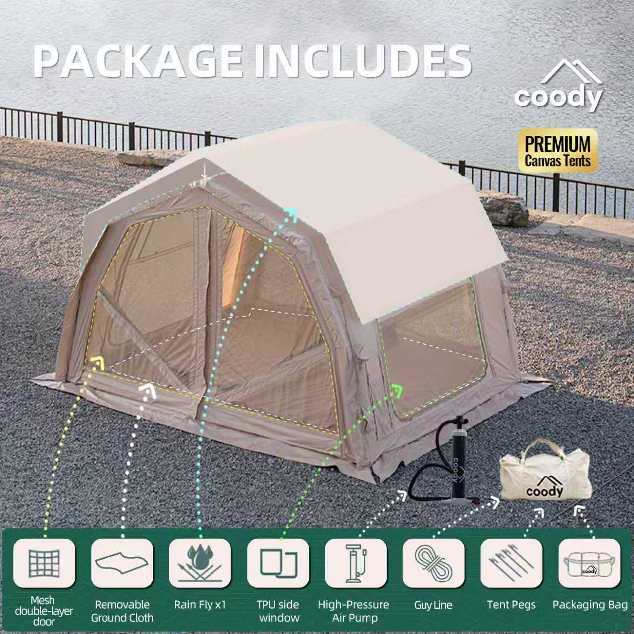 10.0 Pro Air Çadır-Bej Dayanık - Outdoor Adventure U Of U incelemesi ve fiyatı